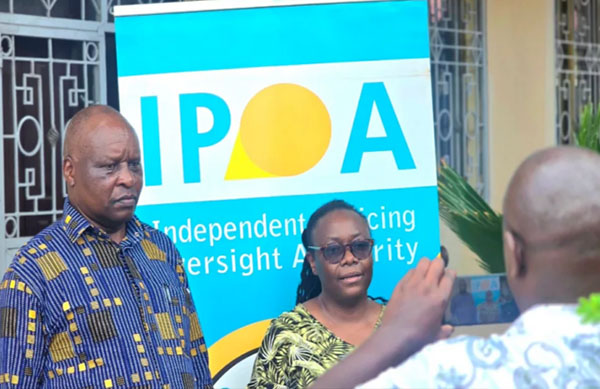 Commissioners Dr. Annette Mbogoh and Dr. Micah Onyiego during a media engagement