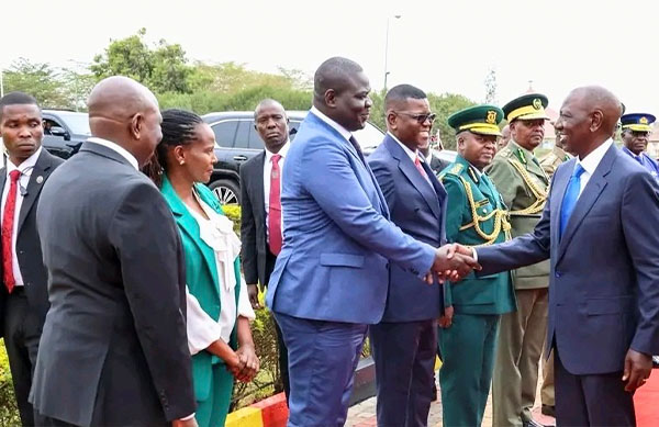 IPOA Chairperson Dr. Duncan Oburu among the receiving delegation for HE President Dr. William Ruto at the GSU Grounds in Nairobi